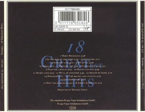 Sandra greatest hits new cd - greatest,